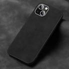 For iPhone 14 Plus Frosted Skin Feel Phone Case (Black) - 1