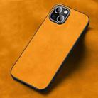 For iPhone 14 Plus Frosted Skin Feel Phone Case (Light Red Orange) - 1