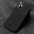 Frosted Skin Feel Phone Case For iPhone 12(Black) - 1