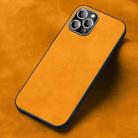 Frosted Skin Feel Phone Case For iPhone 11 Pro Max(Light Red Orange) - 1