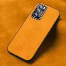 For OPPO Reno6 Pro Frosted Skin Feel Phone Case(Light Red Orange) - 1