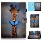 For Amazon Kindle Fire 7 2022 Colored Drawing Stitching Leather Tablet Case, with Holder & Card Slots(Deer) - 1