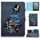 For Amazon Kindle Fire 7 2022 Colored Drawing Stitching Leather Tablet Case, with Holder & Card Slots(Owl) - 1