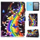 For Amazon Kindle Fire 7 2022 Colored Drawing Stitching Leather Tablet Case, with Holder & Card Slots(Music Butterfly) - 1