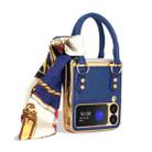 For Samsung Galaxy Z Flip3 5G GKK Handbag Design Leather + PC Phone Case(Blue) - 1