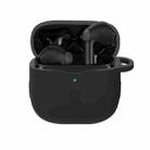 Pure Color Bluetooth Earphone Silicone Case For SoundPEATS Air 3(Black) - 1