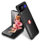 For Samsung Galaxy Z Flip4 5G GKK Litchi Texture Card Slot Phone Case(Black) - 1
