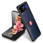 For Samsung Galaxy Z Flip4 5G GKK Litchi Texture Card Slot Phone Case(Blue) - 1