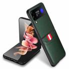 For Samsung Galaxy Z Flip4 5G GKK Litchi Texture Card Slot Phone Case(Green) - 1