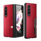 For Samsung Galaxy Z Fold4 5G GKK Litchi Texture Card Slot Phone Case(Red) - 1