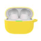 Pure Color Bluetooth Earphone Silicone Case For Sony LinkBuds S/WF-LS900N(Yellow) - 1