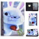 For Amazon Kindle Fire 7 2022 Electric Horizontal Flat Painted Leather Tablet Case(White Rabbit) - 1