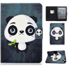 For Amazon Kindle Fire 7 2022 Electric Horizontal Flat Painted Leather Tablet Case(Big Panda) - 1