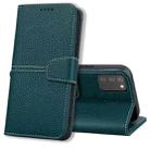 For Samsung Galaxy A02s 166.6mm EU Version Litchi RFID Leather Phone Case(Green) - 1