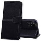 For Samsung Galaxy A51 4G Litchi RFID Leather Phone Case(Black) - 1