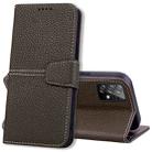 For Samsung Galaxy A53 Litchi RFID Leather Phone Case(Khaki) - 1