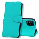 For Samsung Galaxy A71 4G Litchi RFID Leather Phone Case(Malachite Blue) - 1
