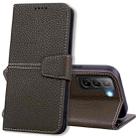 For Samsung Galaxy S21 5G Litchi RFID Leather Phone Case(Khaki) - 1
