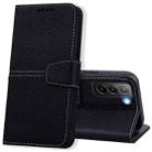 For Samsung Galaxy S21 5G Litchi RFID Leather Phone Case(Black) - 1