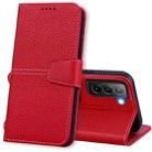 For Samsung Galaxy S21 5G Litchi RFID Leather Phone Case(Red) - 1