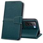 For Samsung Galaxy S22 5G Litchi RFID Leather Phone Case(Green) - 1