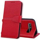 For Samsung Galaxy S10 Litchi RFID Leather Phone Case(Red) - 1