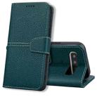 For Samsung Galaxy S10+ Litchi RFID Leather Phone Case(Green) - 1