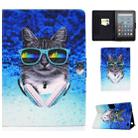 For Amazon Kindle Fire 7 2022 Electric Pressed Smart Leather Tablet Case(Headphone Cat) - 1