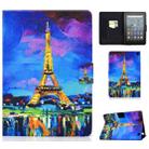 For Amazon Kindle Fire 7 2022 Electric Pressed Smart Leather Tablet Case(Eiffel Tower) - 1