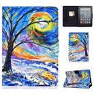For Amazon Kindle Fire 7 2022 Electric Pressed Smart Leather Tablet Case(Watercolor Tree) - 1