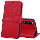 For Sony Xperia 1 III Litchi RFID Leather Phone Case(Red) - 1