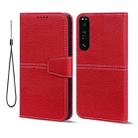 For Sony Xperia 1 III Litchi RFID Leather Phone Case(Red) - 2
