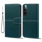 For Sony Xperia 10 III Litchi RFID Leather Phone Case(Green) - 2
