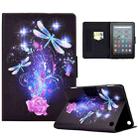 For Amazon Kindle Fire 7 2022 Electric Pressed Smart Leather Tablet Case(Butterfly) - 1