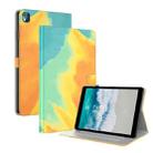 For Nokia T10 Watercolor Pattern Flip Leather Tablet Case(Autumn Leaves) - 1