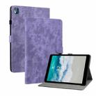 For Nokia T10 Tiger Pattern PU Tablet Case(Purple) - 1