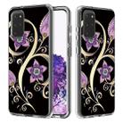 For Galaxy S20+ 2 In 1 PC + TPU Card Pattern Transparent Protective Case(Peacock Flower) - 1