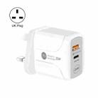 25W PD Type-C + QC3.0 USB Ports Travel Charger, Plug Type:UK Plug(White) - 1