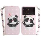 For Infinix Note 12 VIP 3D Colored Horizontal Flip Leather Phone Case(Heart Panda) - 1
