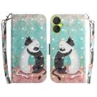 For Tecno Spark 9 Pro 3D Colored Horizontal Flip Leather Phone Case(Black White Cat) - 1