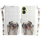 For Tecno Spark 9 Pro 3D Colored Horizontal Flip Leather Phone Case(Pug) - 1