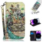 For iPhone 14 Pro 3D Colored Horizontal Flip Leather Phone Case(Zoo) - 1