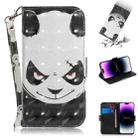 For iPhone 14 Pro Max 3D Colored Horizontal Flip Leather Phone Case (Angry Bear) - 1