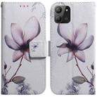 For Infinix Hot 11 2022 Coloured Drawing Leather Phone Case(Magnolia Flower) - 1