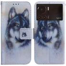 For Infinix Note 12 VIP Coloured Drawing Leather Phone Case(White Wolf) - 1