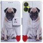 For Tecno Spark 9 Pro Coloured Drawing Leather Phone Case(Pug) - 1