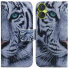 For Tecno Spark 9 Pro Coloured Drawing Leather Phone Case(Tiger) - 1