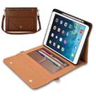 3-fold Zipper Leather Tablet Case Crossbody Pocket Bag For iPad mini 5 / 4 / 3 / 2 / 1(Brown) - 1