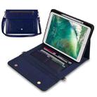 3-fold Zipper Leather Tablet Case Crossbody Pocket Bag For iPad 10.2 2019 / 2020 / 2021 / Air 2019 10.5(Blue) - 1