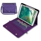 3-fold Zipper Leather Tablet Case Crossbody Pocket Bag For iPad 10.2 2019 / 2020 / 2021 / Air 2019 10.5(Purple) - 1
